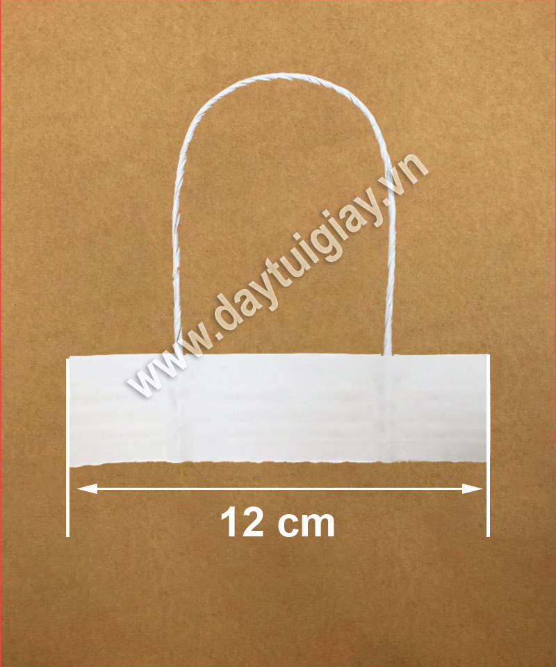 Dây quai giấy trắng bản 12/16/19 cm - Dây Quai Túi Vipack - Công Ty TNHH Giấy & Bao Bì Vipack